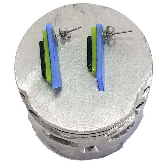 Paula Prager© Original Hand Made Glass Earrings - Picture 3 of 8